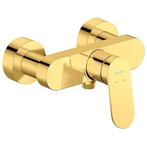 Mitigeur de douche mécanique - DURAVIT - Wave - Doré poli - Laiton - Monotrou - Fixe pas cher
