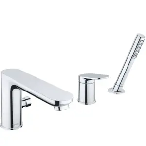 Duravit, Robinetterie de salle de bains, Wave, robinetterie de baignoire 3 trous, saillie 200 mm, WA52600000 pas cher