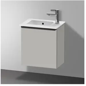 Duravit, Meuble sous-lavabo, D-Neo bâti-support lavabo suspendu, 410x440x274mm, 1 portes, charnières à droite, avec poignée noir (41 x 27.40 x 44 cm)