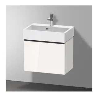 Duravit, Meuble sous-lavabo, D-Neo bâti-support lavabo suspendu, Compact, 584x440x372mm, 1 tiroir, avec poignée noir diamant (58.40 x 37.20 x 44 cm)