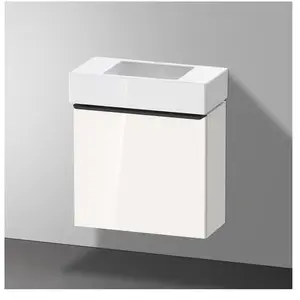 Duravit, Meuble sous-lavabo, D-Neo, sous-lavabo en console suspendu, 484x440x222mm, 1 portes, charnières à droite, avec poignée (48.40 x 22.20 x 44 cm)