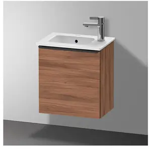 Duravit, Lavabo, D-Neo lavabo suspendu, 410x440x274mm, 1 portes, charnières à gauche, avec poignée diamant noir (274 mm, 410 mm)
