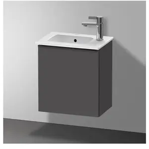 Duravit, Meuble sous-lavabo, D-Neo bâti-support lavabo suspendu, 410x440x274mm, 1 portes, charnières à droite, avec poignée noir (41 x 27.40 x 44 cm)