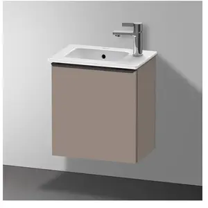 Duravit, Lavabo, D-Neo lavabo suspendu, 410x440x274mm, 1 portes, charnières à gauche, avec poignée diamant noir (274 mm, 410 mm)