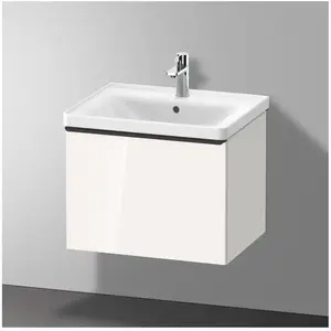 Duravit, Meuble sous-lavabo, D-Neo bâti-support lavabo suspendu, 584x440x452mm, 1 tiroir, avec poignée diamant noir (58.40 x 45.20 x 44 cm)
