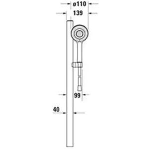Duravit UV0682004005 Kit de douche universel Chrome/blanc pas cher
