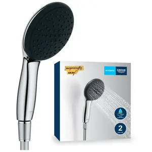 Grohe - pommeau de douche avec flexible, 2 jets chrome 2696010E pas cher