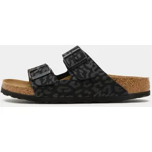BIRKENSTOCK Arizona Leo Black, Synthetics, Sandales Femme, 39 EU, Noir, 39 EU