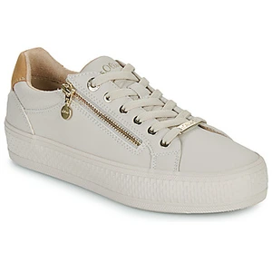 s.Oliver Damen Sneaker flach mit Reißverschluss Freizeit, Beige (Beige), 39 EU pas cher