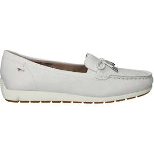 Mocassins Cuir Tamaris - Blanc cassé pas cher