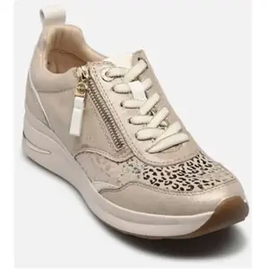 Basket Cuir Tamaris - Beige-Glam pas cher
