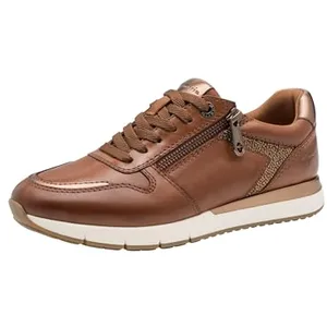 Basket Basse Cuir Tamaris Comfort - Cognac pas cher