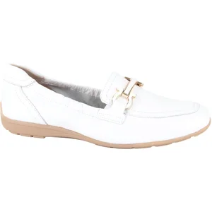 CAPRICE Damen Slipper aus Leder mit Schnalle, Weiß (White Deer), 40 EUVendu parbol