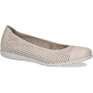 Ballerines - Caprice - BALLERINAS - Cuir - Femme - Beige pas cher