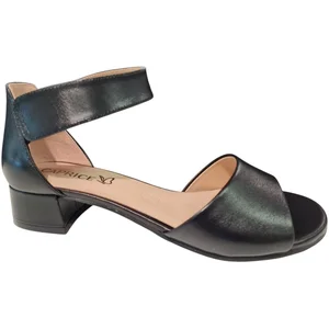 CAPRICE Damen Sandalen mit Absatz aus Leder mit Riemchen, Schwarz (Black Nappa), 37.5 EU