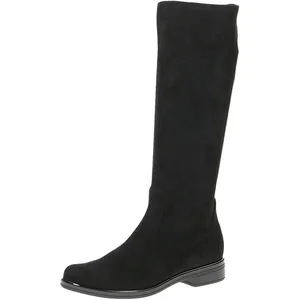 CAPRICE Damen Hohe Stiefel ohne Absatz Kniehoch Vegan, Schwarz (Black Stretch), 39 EU