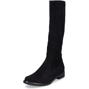 CAPRICE Damen Hohe Stiefel ohne Absatz Kniehoch Vegan, Schwarz (Black Stretch), 40 EU