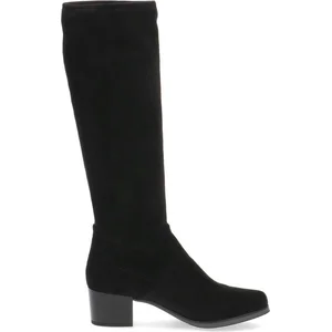 CAPRICE Damen Hohe Stiefel mit Absatz Kniehoch Vegan, Schwarz (Black Stretch), 38 EU