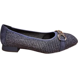 Caprice Damen Ballerinas mit Absatz, Blau (OCEAN COMB), 41