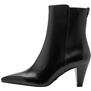 Bottine à Talon Cuir Tamaris - Noir pas cher