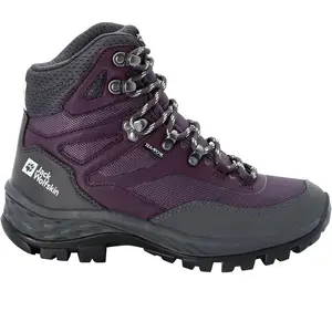 Jack Wolfskin Chaussures de marche Rebellion Guide Texapore Mid W pour femme, Violet/gris, 37 EU