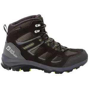 Jack Wolfskin Vojo 3 Texapore Mid M Homme Chaussure de trail Mid-Top, Marron foncé, vert citron 2023, 40 EU pas cher