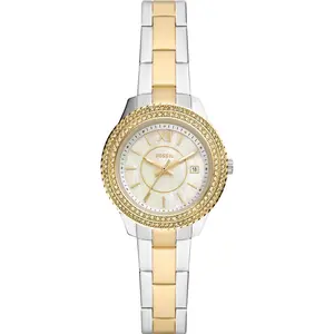 Montre Femme FOSSIL STELLA en Acier Bicolore 234943 pas cher