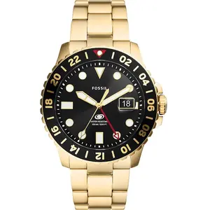 Montre Hommes Fossil - FS5990 - Acier inoxydable Doré - Etanche 10 Atm pas cher