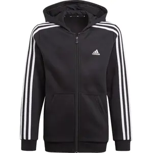 adidas Essentials 3-Stripes Hoodie Kinderen Zwart - Maat 128 pas cher