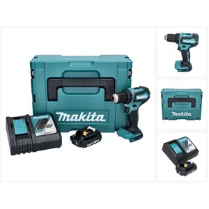 Makita DDF 485 RA1J accuboormachine 18 V 50 Nm borstelloos + 1x oplaadbare accu 2.0 Ah + lader + Makpac pas cher