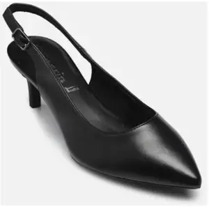 Escarpins - TAMARIS - Bride/Boucle - Bout pointu - Talon large - Noir pas cher