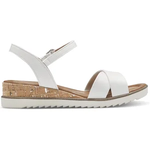 Tamaris Femme 1-28106-42 Sandale cale, Blanc, 40 EU pas cher