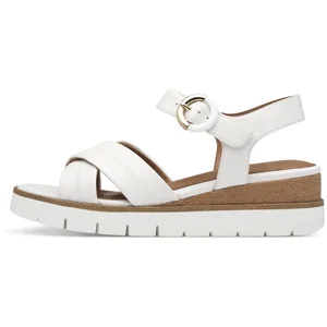 Sandales Cuir Tamaris - Blanc pas cher