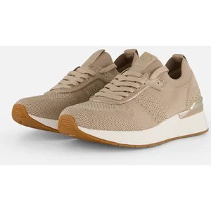 Sneaker à lacets - TAMARIS - Textile Beige - Semelle Amovible - Femme pas cher