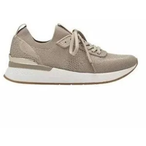 Sneaker à lacets - TAMARIS - Textile Beige - Semelle Amovible - Femme pas cher
