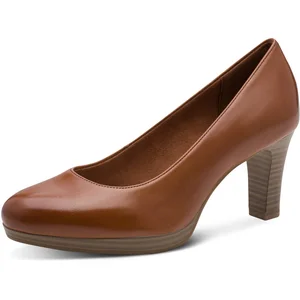 Tamaris Escarpins en cuir pour femme, Marron cognac, 36 EU pas cher