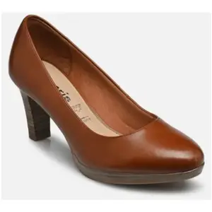 Tamaris Escarpins classiques pour femme, chaussures à talons, semelle tactile, Marron cognac, 42 EU