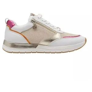 Basket - TAMARIS - 12373141 - Blanc - Femme - Talon Plat pas cher