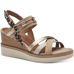 Sandale nu-pied pour Femme - TAMARIS - Beige - Cuir souple