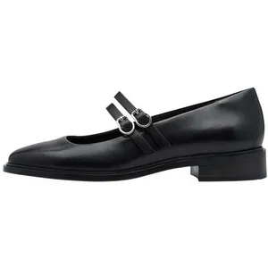 Ballerine - Tamaris - Noir - Cuir - Femme - Confort exceptionnel pas cher