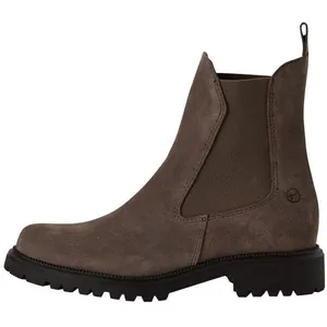 Bottine Cuir Tamaris Chelsea - Taupe pas cher
