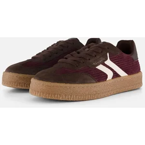 Basket Basse Cuir Tamaris - Merlot Comb pas cher