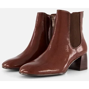 Bottines à Zip Tamaris - Cognac pas cher