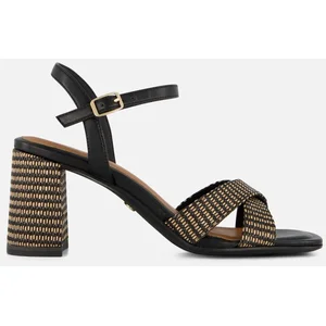 Tamaris Sandalen met hak zwart Textiel - Dames - Maat 40 pas cher
