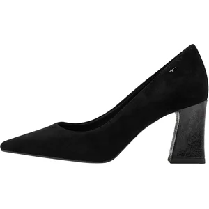 Escarpin à Talon Cuir Tamaris - Noir Comb pas cher