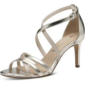 Tamaris Sandales pour femme Vegan élégantes, Platine, 39 EU