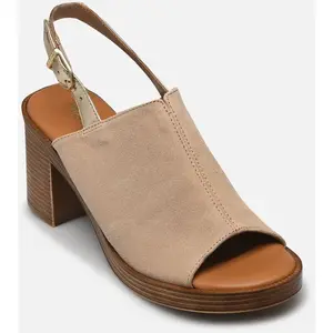 Tamaris Sandales à talon bloc pour femme, beige, 36 EU