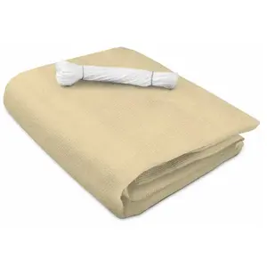 KARAT casa pura HDPE Balkonscherm - Privacyscherm - Balkondoek - Zichtdoek - Creme-beige - 90 x 500 cm pas cher
