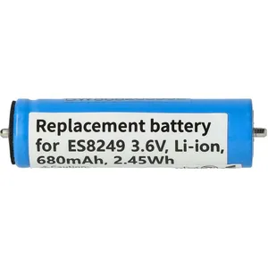 Vhbw - Batterie compatible avec Panasonic ER-FGP84, ER-FGP86, ER-GP62, ER-HGP80, ER-HGP82, ER-HGP84 rasoir tondeuse électrique (680mAh, 3,6V, Li-ion) pas cher