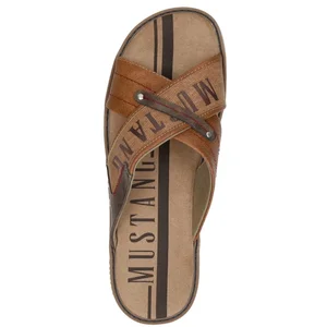 Sandales - MUSTANG - Marron Cognac - Basse - Plat - Adultes pas cher